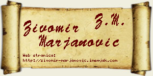 Živomir Marjanović vizit kartica